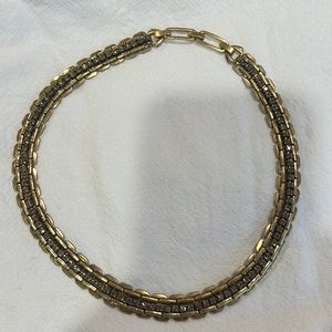 Vintage Stella & Dot gold tone necklace with crystals